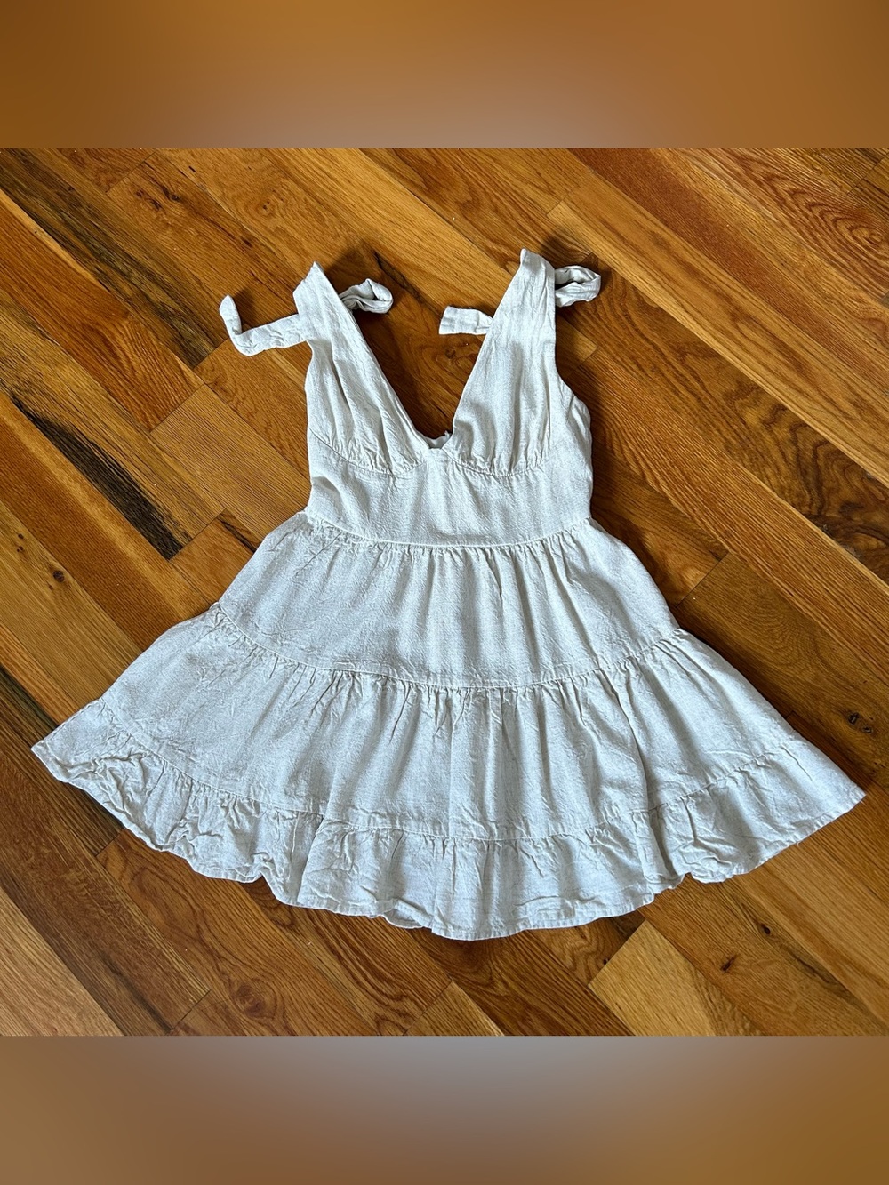 Fashion Nova Cream Babydoll Mini Dress